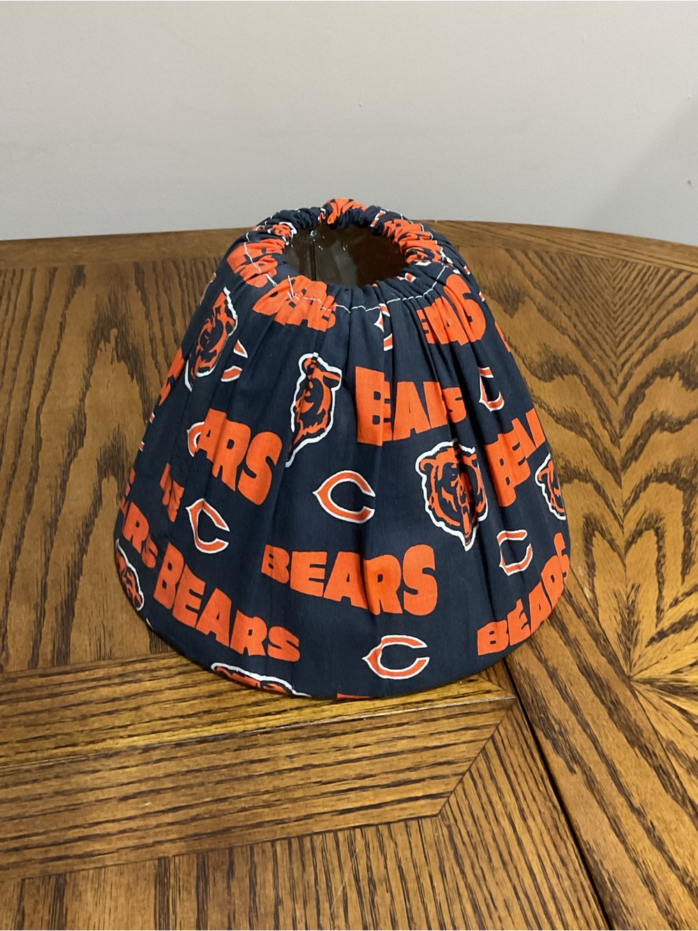 Chicago Bears Navy and Orange LAMP SHADE - Team Logo Print